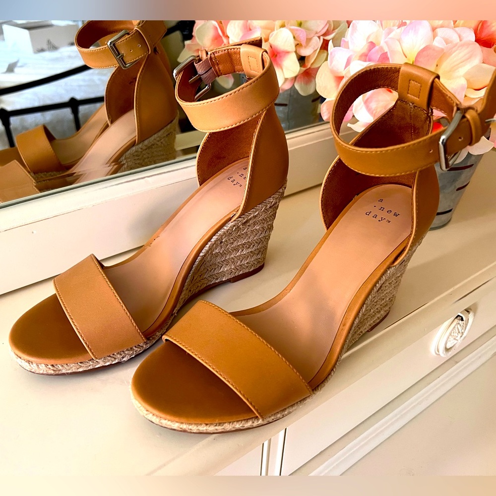 A New Day Nude wedge sandals